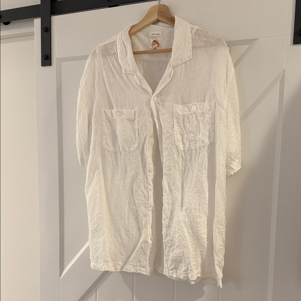 NWOT White Linen Shirt